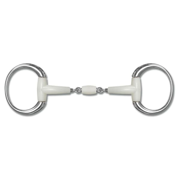 Happy Mouth Contour Eggbutt Double Jointed Snaffle 1.6 Cm Hopeinen 13.5 cm