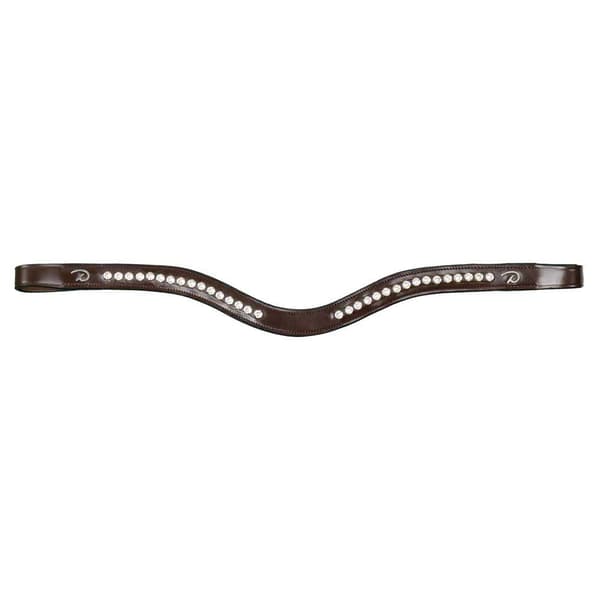 Dyon New English Collection Vit Swarovski V-formad Pannband Brun Cob