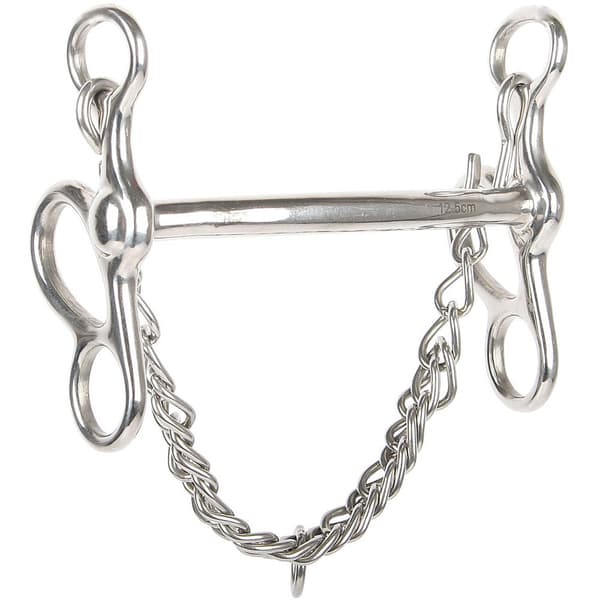 Harry´s Horse Leverbit Med 2 Fjärilsringar 12 Mm Silver 15.5 cm