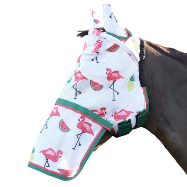 Hy Flamingo Horse Fly Mask With Ears And Detachable Nose