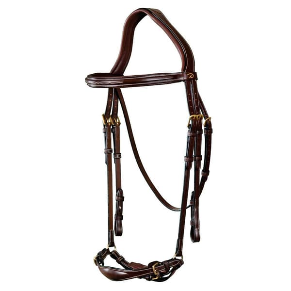 Dyon Justerbart Drop Nosgrim-träns D-collection Brun Pony