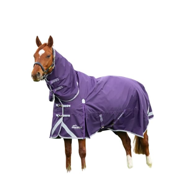 Shires Highlander Original 100 Combo Neck Horse Turnout Rug Plum 6´ 6"