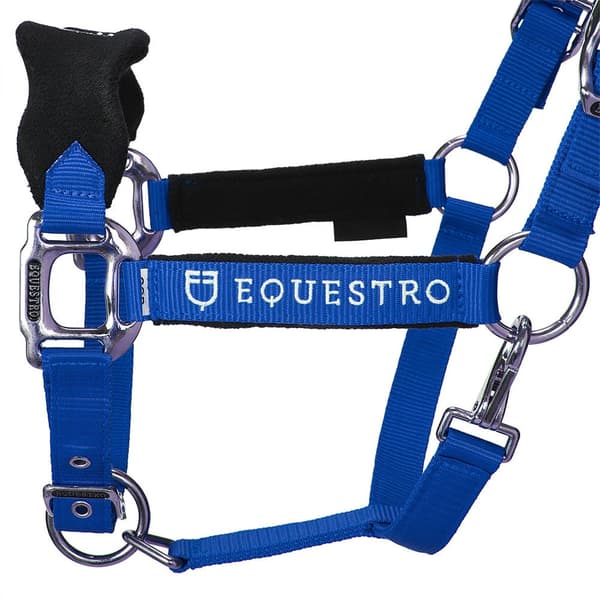 Equestro Shaped Fleece Grime Og Førerem Blå Pony