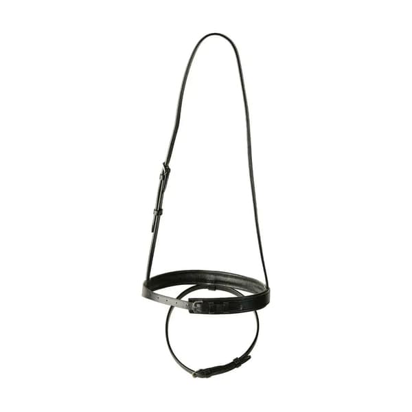 Kincade Classic Leather Plain Horse Flash Noseband Black Shetland