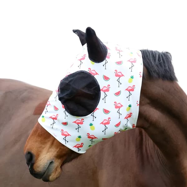 Hy Flamingo Lycra Horse Fly Mask
