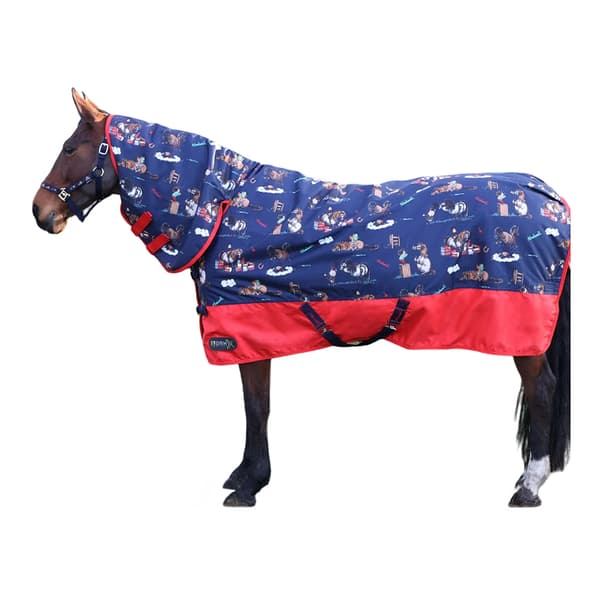 StormX Thelwell Collection Practice Makes Perfect Combo Neck 200g Horse Turnout Rug