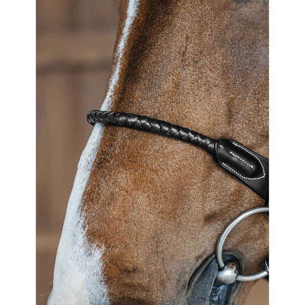 Dyon Flätat Nosband Med Avtagbar Nosgrimma Svart Pony