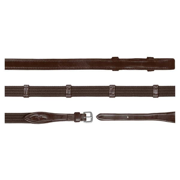 Dyon Ne Collection 5/8 Web Tøjler Med 9 Læder Sløjfer Uden Prop Brun Cob