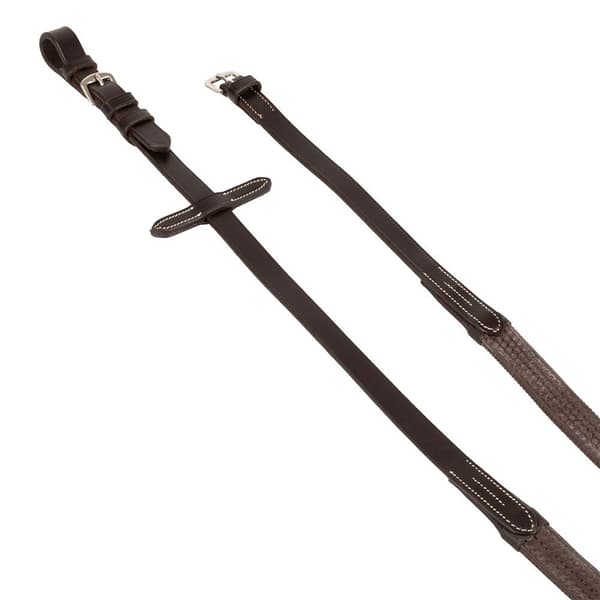 Equestro Silver Nahka- Ja Kumiohjat Ruskea Cob