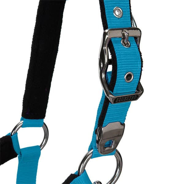 Equestro Shiny Fittings Grime Og Førerem Blå Cob