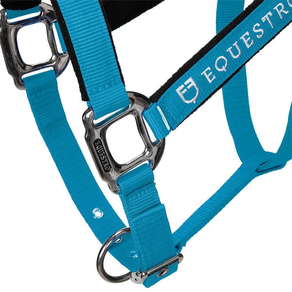 Equestro Shiny Fittings Grime Og Førerem Blå Cob