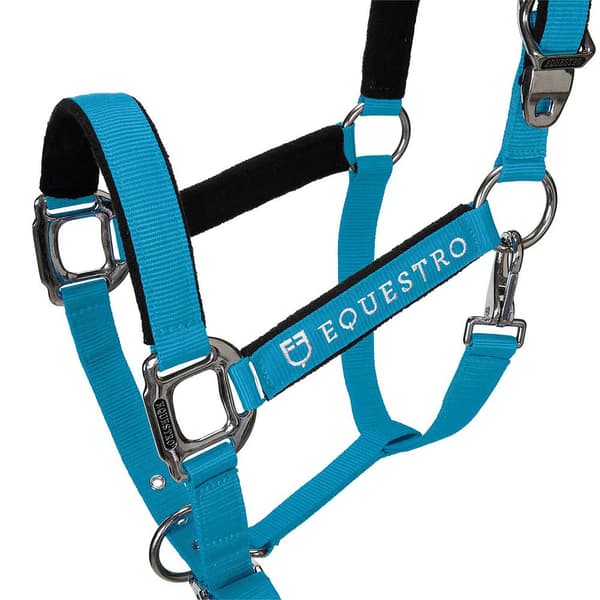 Equestro Shiny Fittings Grime Og Førerem Blå Cob