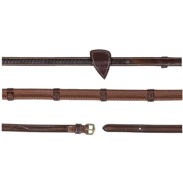 Dyon 1/2´´ Rubber Reins With 7 Leather Loops Tøjler  Over