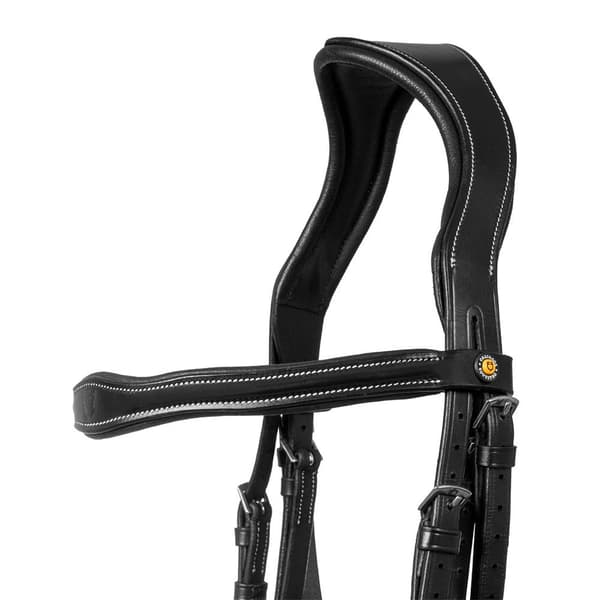 Equestro Anatomical Logo Tøjle Sort Full