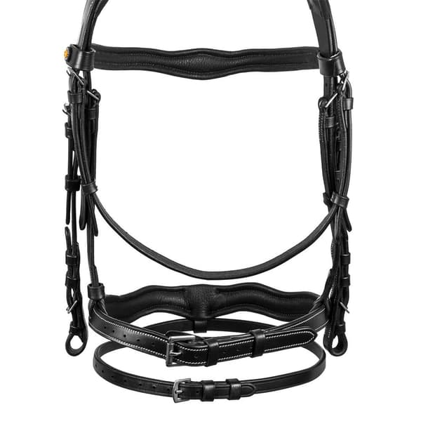 Equestro Anatomical Logo Tøjle Sort Full