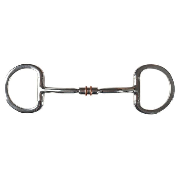 Horka Snaffle Eggbutt Double Joined Copper Roll 14 Mm Hopeinen 12.5 cm