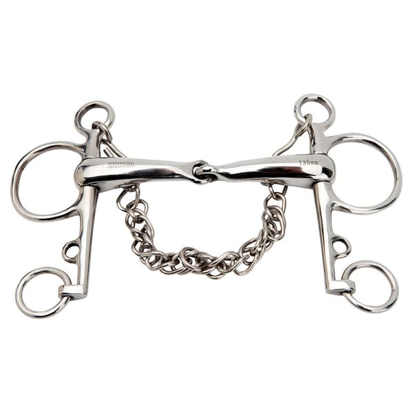 Horka Snaffle Jointed Pelham Ss 19 Mm Søvfarvet 15.5 cm