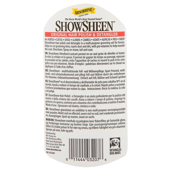 Absorbine Anti-tangle Spray Showsheen 950 Ml Vit