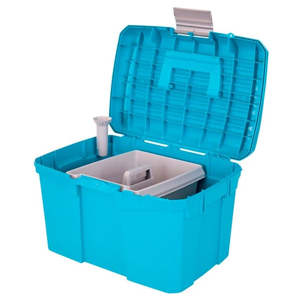 Br Med Lock Och Skiljevägg Grooming Box Carlo Ii Blå