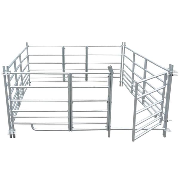 vidaXL fåreindhegning med 4 paneler galvaniseret stål 183x183x92 cm