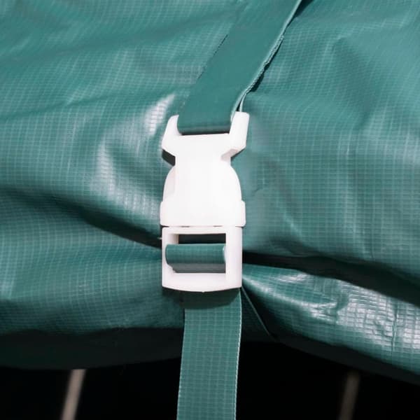 vidaXL Flyttbart kvegtelt PVC 550 g/m² 3,3x3,2 m mørkegrønn