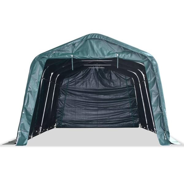 vidaXL Vindskydd för boskap PVC 550 g/m² 3,3x6,4 m mörkgrön