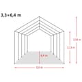 Miniatyrbild 10 av 11: vidaXL Vindskydd för boskap PVC 550 g/m² 3,3x6,4 m mörkgrön