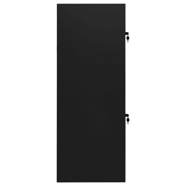 vidaXL sadelskab 53x53x140 cm stål sort