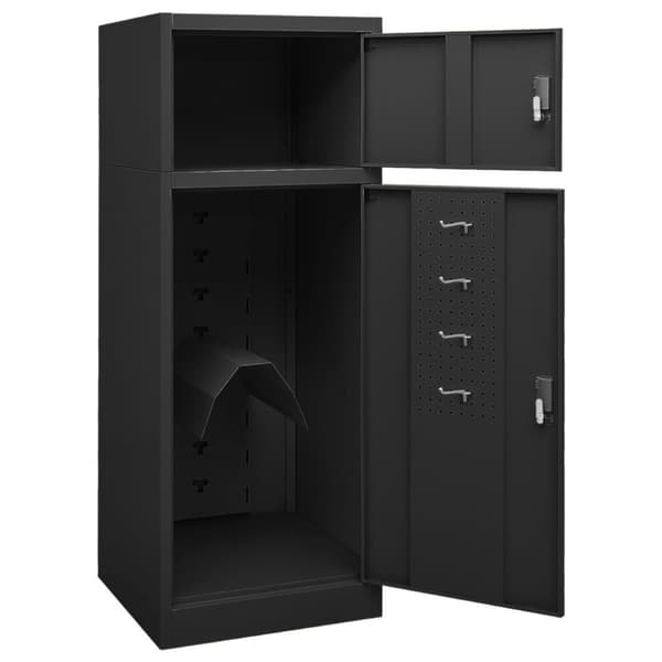 vidaXL Salskap antrasitt 53x53x140 cm stål