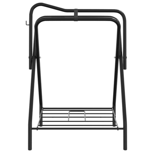 vidaXL sadelholder foldbar jern sort