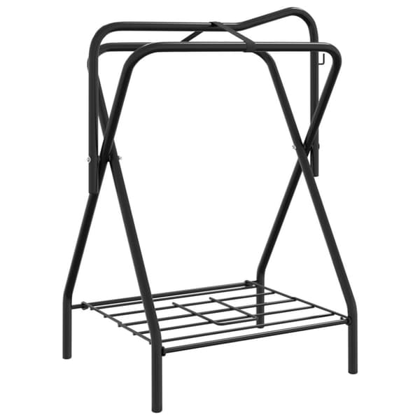 vidaXL sadelholder foldbar jern sort