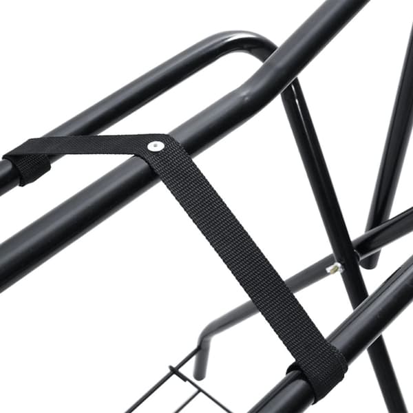 vidaXL sadelholder foldbar jern sort