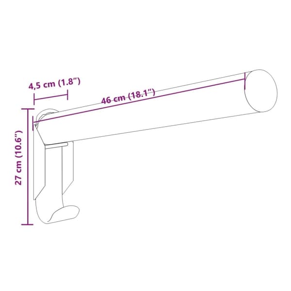 vidaXL væghængt sadelholder foldbar jern sort