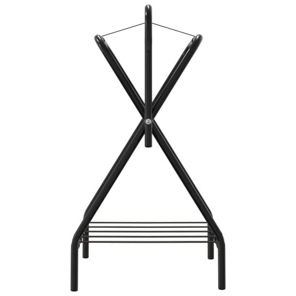 vidaXL sadelholder foldbar jern sort