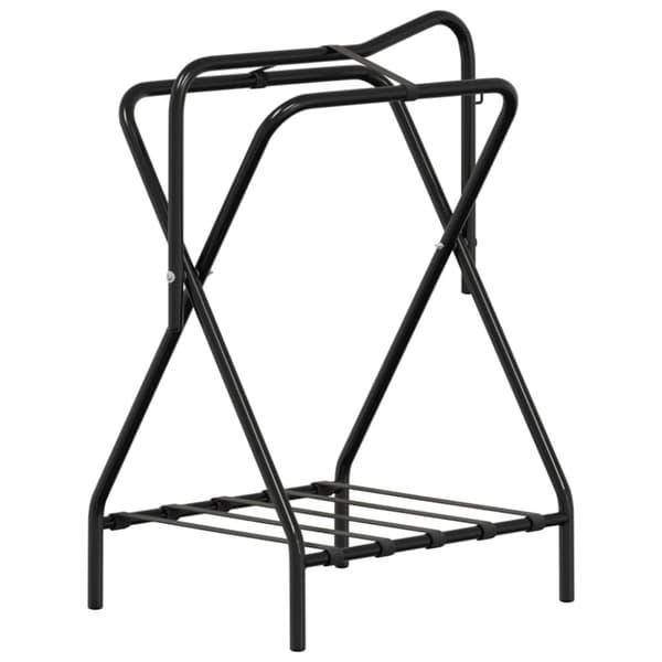 vidaXL sadelholder foldbar jern sort