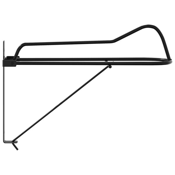 vidaXL væghængt sadelholder foldbar jern sort