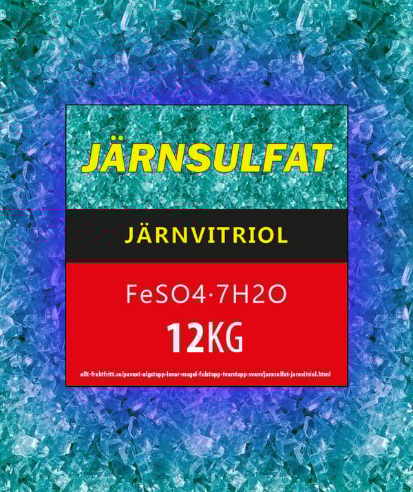 Järnsulfat (Järnvitriol) - köp 12 kg i kvalitetsförpackning