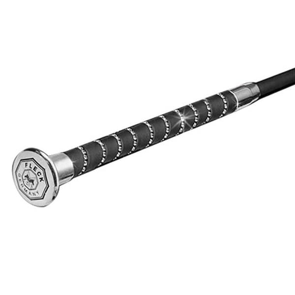 Fleck Dressurpisk Economy Silktouch Crystal Hvid,Sort 120 cm