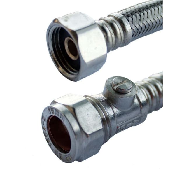 Oracstar Flexi Tap Connector Silver 50cm x 15mm