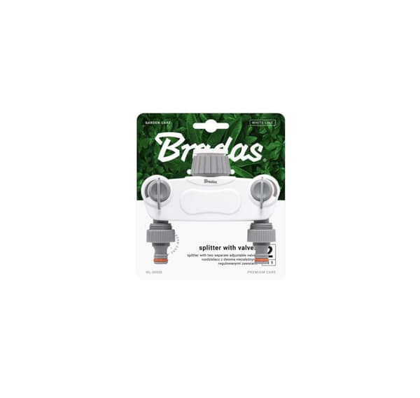WHITE LINE SOLID 2-way manifold with 1 "or 3/4" tap valves
