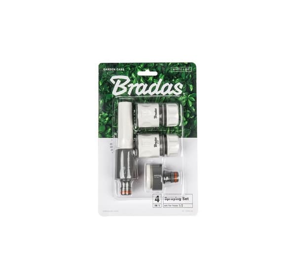 4 kpl sarja 1/2" letkulle WHITE LINE Bradas