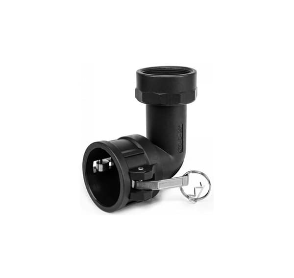 Camlock TYP D fatning med 2" GW, albue - PP - IBC