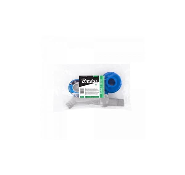 Sæt - PP 45° hane med IBCS60x6 adapter til 19 mm slange med PTFE tape