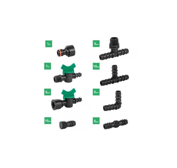 Tarvikesarja tippaputkeen 16mm - 42kpl.