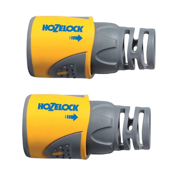 Hozelock Hose Connector (Pack of 2) Yellow/Grey One Size