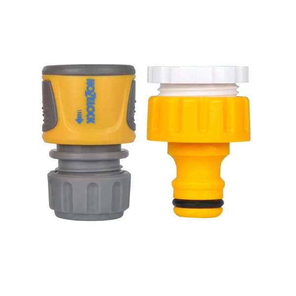 Hozelock Threaded Soft Touch Hose Connector Yellow/Grey/White One Size