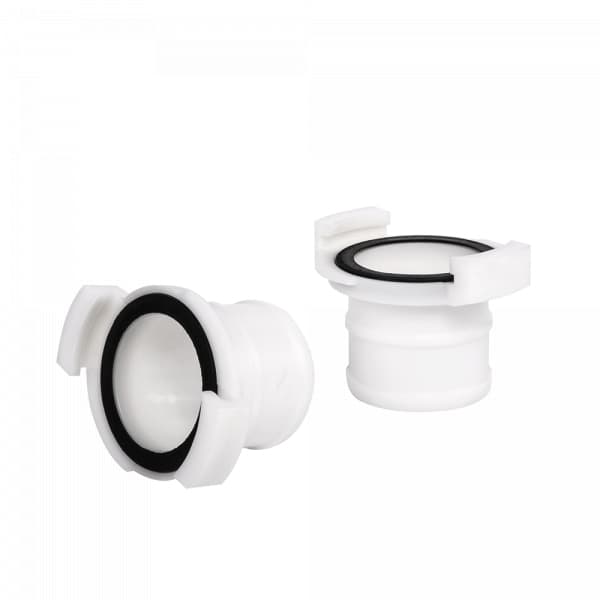 Set med 4 produkter. Klokobling for en 1 ½" slange med et SETT med to slangeklemmer
