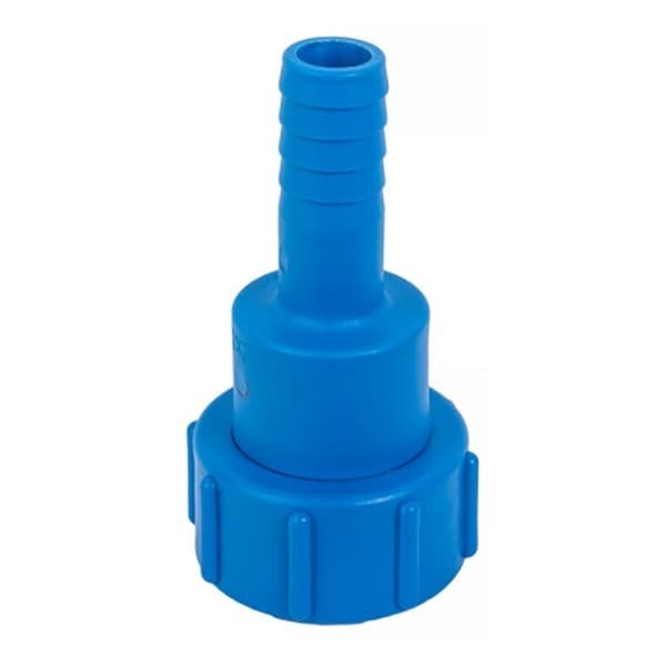 Set med 4 produkter. IBC-adapter S60X6 Hun x 1" svingbar slangehale