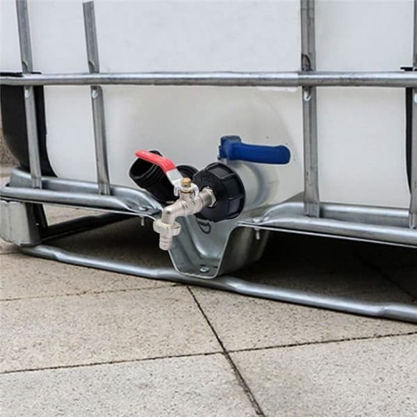 IBC Tank Adapter - Giftfri - Mässing - S60X6 - Trädgårdsbevattning - 1000 L