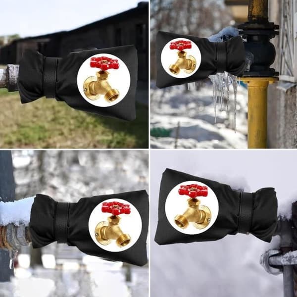 2-pack utomhuskranskydd för vintern, återanvändbara kranisoleringslock för hög kran, strumpor 21,1 x 15,2